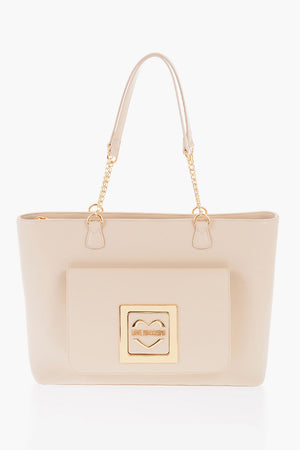  LOVE Borsa Tote in Ecopelle con Dettagli Dorati 