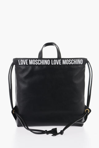 LOVE Faux Leather Handbag with Printed Logo