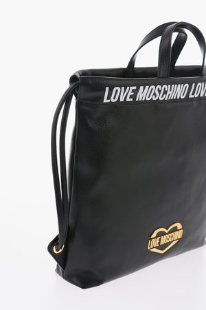 LOVE Borsa a Mano in Ecopelle con Logo Stampato