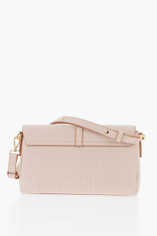  LOVE Faux Leather Shoulder Bag with Golden Details