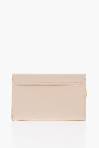 LOVE Borsa a Tracolla in Ecopelle con Logo in Metallo Dorato