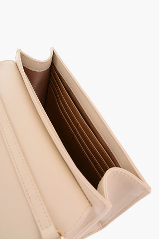 LOVE Borsa a Tracolla in Ecopelle con Logo in Metallo Dorato