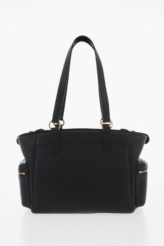  LOVE Faux Leather Shoulder Bag with Removable Golden Charm 