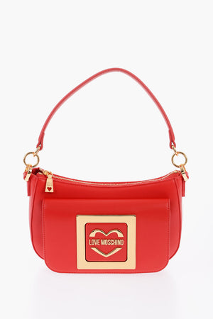 LOVE Faux Leather Bag with Removable Strap and Metal Logo Plate