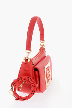 LOVE Faux Leather Bag with Removable Strap and Metal Logo Plate