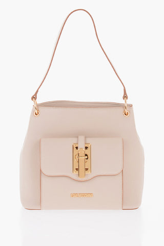 LOVE Faux Leather Shoulder Bag with Gold Details