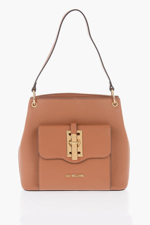 LOVE Schultertasche Aus Kunstleder Mit Goldfarbenen Details