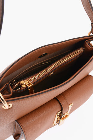 LOVE Faux Leather Shoulder Bag with Gold Details