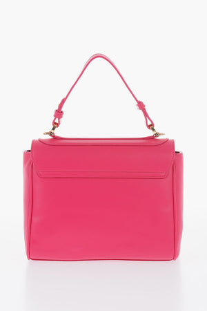 LOVE Borsa a Spalla in Ecopelle con Logo in Metallo Dorato