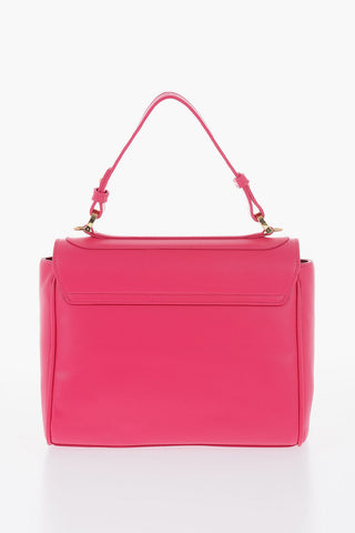LOVE Borsa a Spalla in Ecopelle con Logo in Metallo Dorato