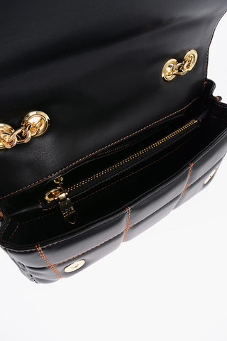 LOVE Quilted Faux Leather Bag with Chain Shoulder Strap