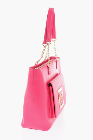  LOVE Faux Leather Tote Bag with Golden Details