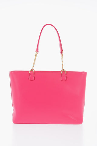  LOVE Faux Leather Tote Bag with Golden Details