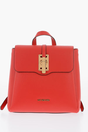 LOVE Einfarbiger Rucksack Aus Kunstleder Mit Goldenem Logo