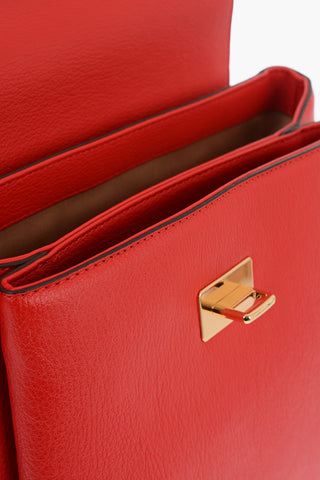 LOVE Solid-Color Faux Leather Backpack with Gold Logo