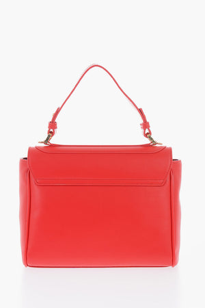 LOVE Faux Leather Shoulder Bag with Gold Metal Logo