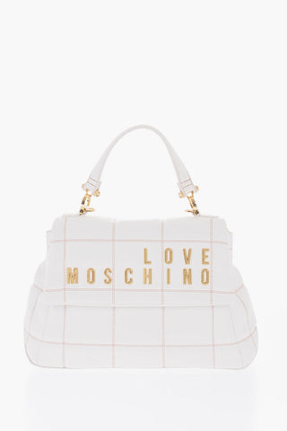  LOVE Quilted Faux Leather Bag with Golden Logo