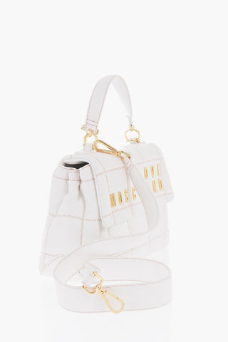  LOVE Quilted Faux Leather Bag with Golden Logo