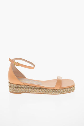 Soft-leather NUDIST CURVES Sandals with Roped Sole