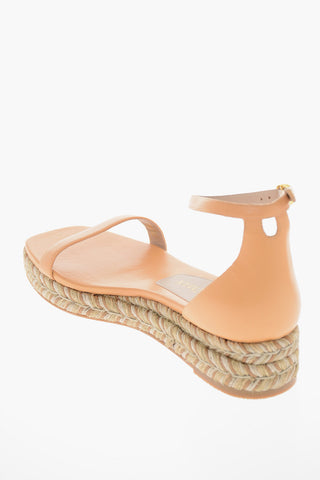 Soft-leather NUDIST CURVES Sandals with Roped Sole
