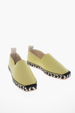 Soft-leather Espadrilles with Bi-colour Roped Sole
