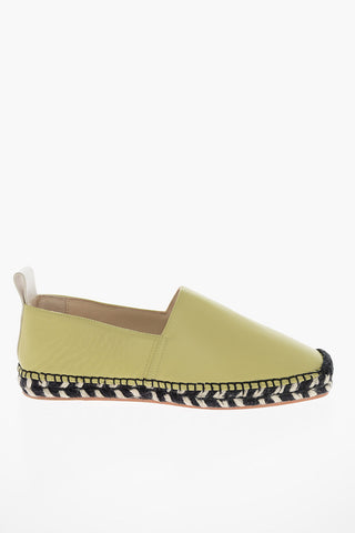 Soft-leather Espadrilles with Bi-colour Roped Sole