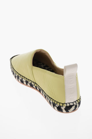 Soft-leather Espadrilles with Bi-colour Roped Sole