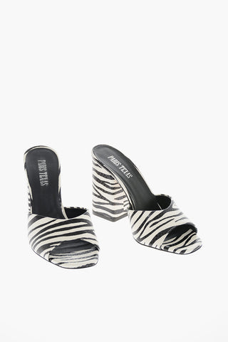 Mules ANJA in Pelle Stampata Effetto Pitonato