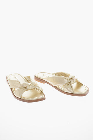 Slides PLAYA KNOT in Pelle Lamé