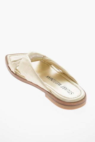 Slides PLAYA KNOT in Pelle Lamé