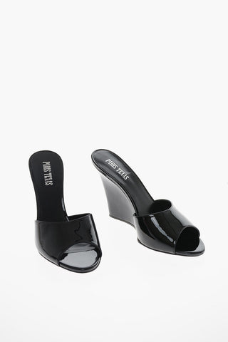 Patent-leather WANDA Wedged Mules