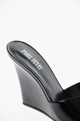 Patent-leather WANDA Wedged Mules