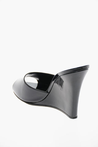 Patent-leather WANDA Wedged Mules