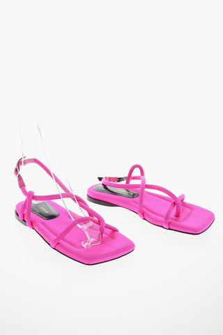 Sandali SQUARE STRAPPY in Satin con Punta Squadrata