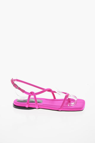Sandali SQUARE STRAPPY in Satin con Punta Squadrata