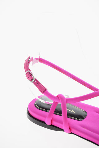 Sandali SQUARE STRAPPY in Satin con Punta Squadrata