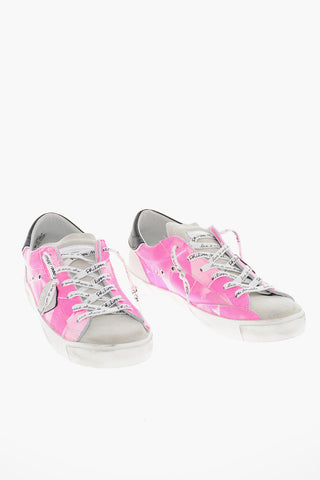 Sneakers in Pelle Batik Effetto Vissuto