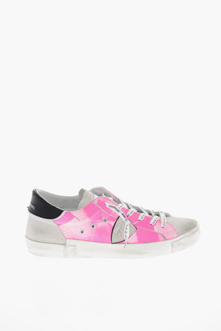 Sneakers in Pelle Batik Effetto Vissuto