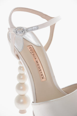 Satin NATALIA PERLA Sandals with Sculpted Heel