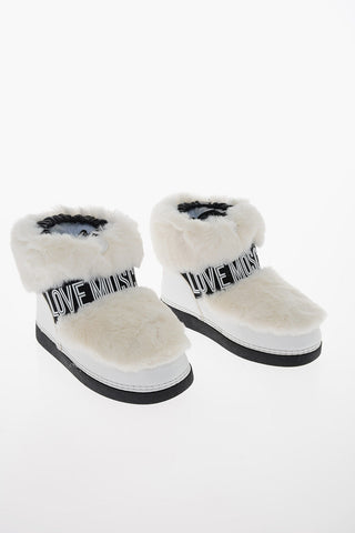 LOVE Faux Fur Snow Boots with Maxi Polished Heart