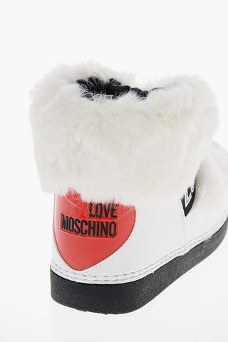 LOVE Faux Fur Snow Boots with Maxi Polished Heart