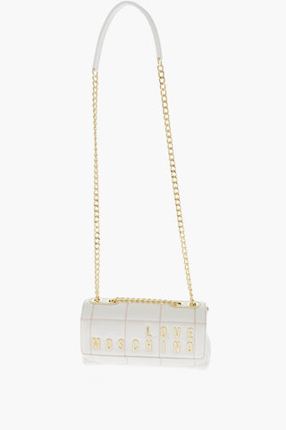 LOVE Borsa in Ecopelle Trapuntata con Tracolla a Catena