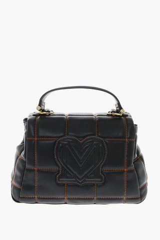 LOVE Quilted Faux Leather Bag with Golden Logo
