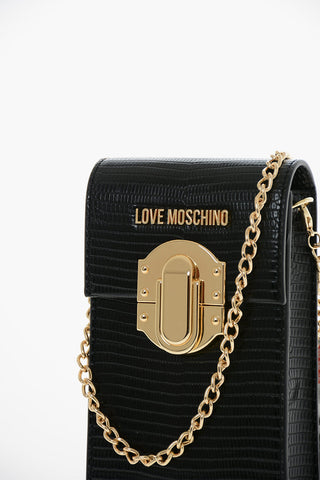 LOVE  Animalier Effect Vegan Leather Wallet with Automatic Closure