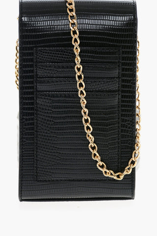LOVE  Animalier Effect Vegan Leather Wallet with Automatic Closure
