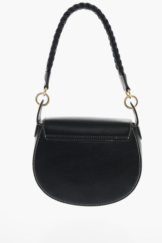LOVE Faux-Leather Saddle Bag with Braided Details