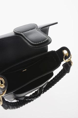 LOVE Faux-Leather Saddle Bag with Braided Details
