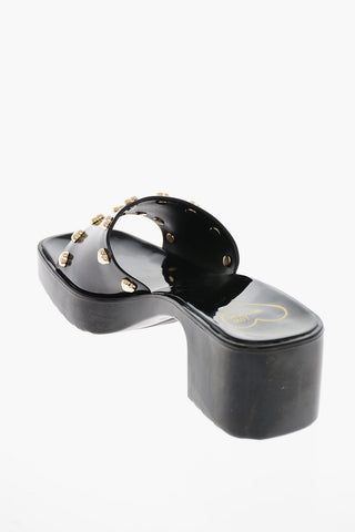 LOVE Rubber Sandals with Heart-Shaped Studs 5.5cm