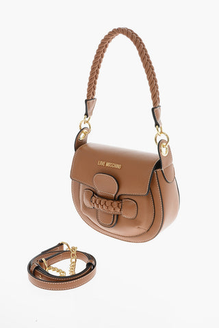 LOVE Saddle-Tasche aus Kunstleder mit Geflochtenen Details
