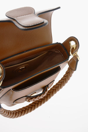 LOVE Faux-Leather Saddle Bag with Braided Details